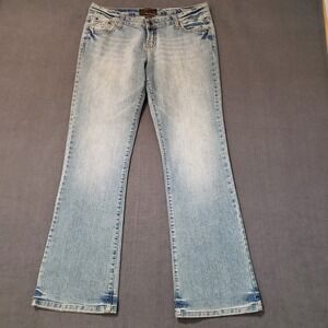 Urban Behavior Boot Cut Leg Jeans Womens 13 Low Rise Embroidered Pockets